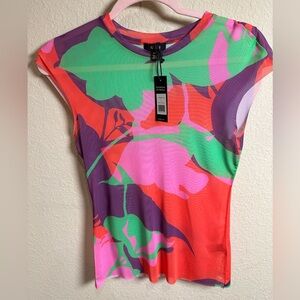 AFRM Graphic Floral Top - NWT